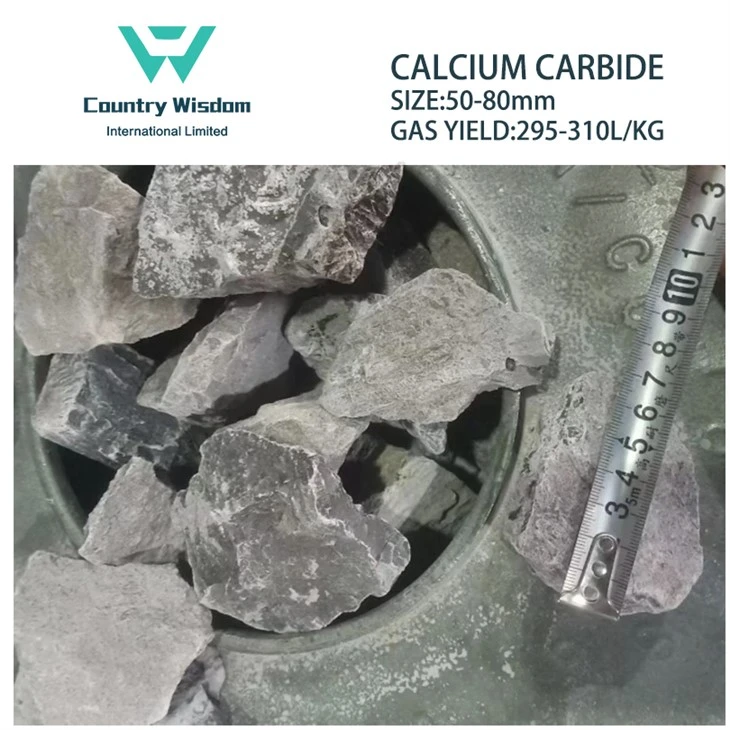 Cac2 Calcium Carbide With 295kg Drum 50-80mm