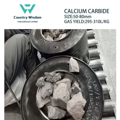 Carbure de calcium 50-80mm 295-310L/Kg Cac2 pour catalyseur de fruits