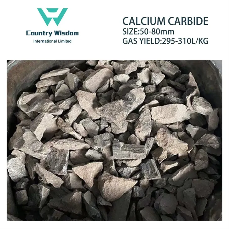 Pierre de carbure de calcium de qualité supérieure 50-80 mm, meilleur prix pour le carbure de calcium